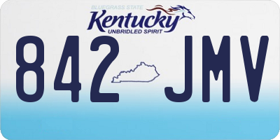KY license plate 842JMV