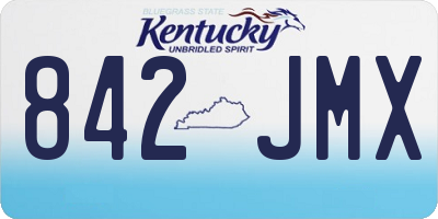 KY license plate 842JMX