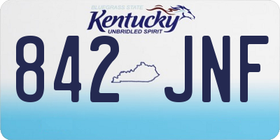KY license plate 842JNF