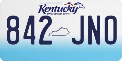 KY license plate 842JNO