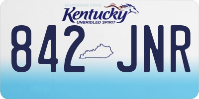 KY license plate 842JNR