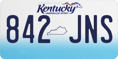 KY license plate 842JNS