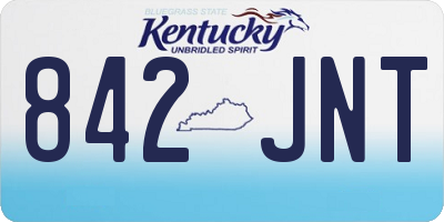 KY license plate 842JNT
