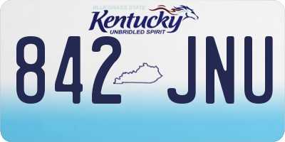 KY license plate 842JNU