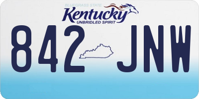 KY license plate 842JNW