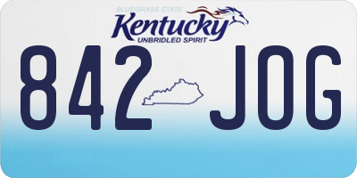 KY license plate 842JOG