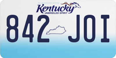 KY license plate 842JOI