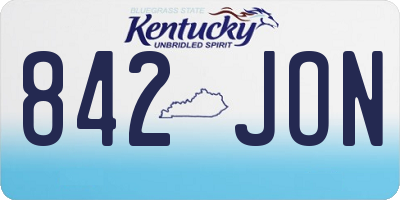 KY license plate 842JON
