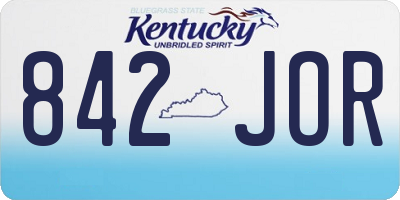 KY license plate 842JOR
