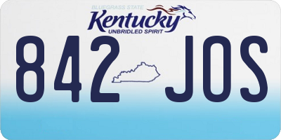 KY license plate 842JOS