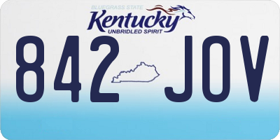 KY license plate 842JOV