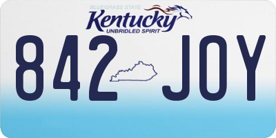 KY license plate 842JOY