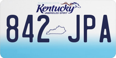 KY license plate 842JPA