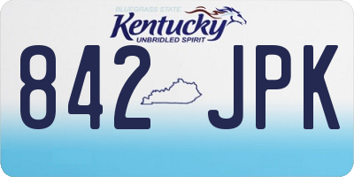 KY license plate 842JPK