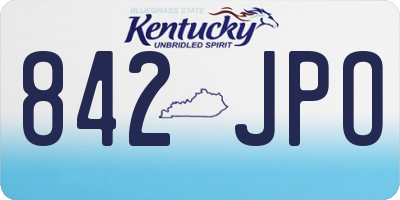 KY license plate 842JPO
