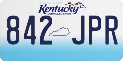 KY license plate 842JPR