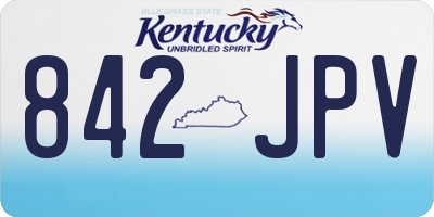 KY license plate 842JPV