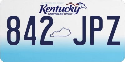 KY license plate 842JPZ