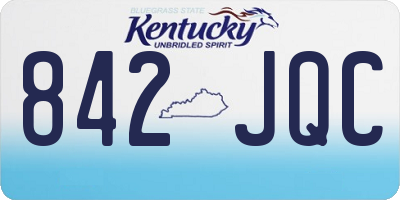 KY license plate 842JQC