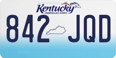 KY license plate 842JQD