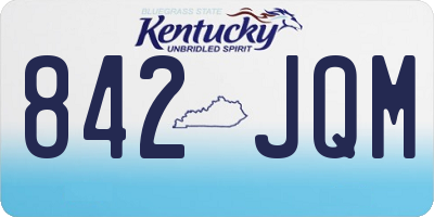 KY license plate 842JQM