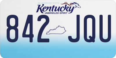 KY license plate 842JQU