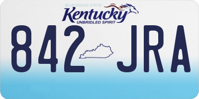 KY license plate 842JRA