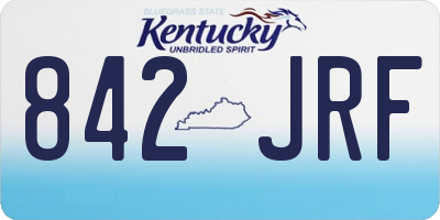 KY license plate 842JRF