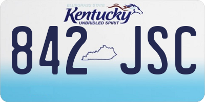 KY license plate 842JSC