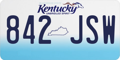 KY license plate 842JSW