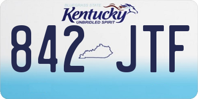 KY license plate 842JTF