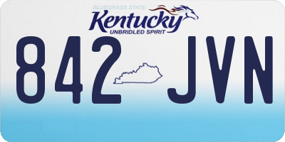 KY license plate 842JVN