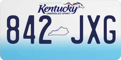 KY license plate 842JXG