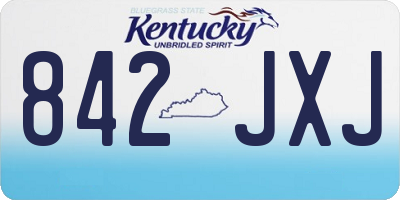KY license plate 842JXJ