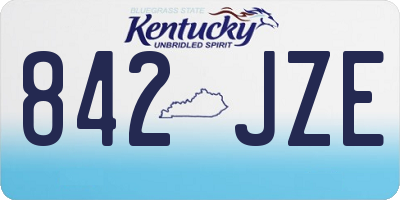 KY license plate 842JZE