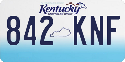 KY license plate 842KNF
