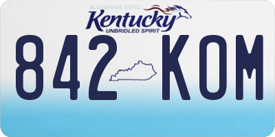 KY license plate 842KOM