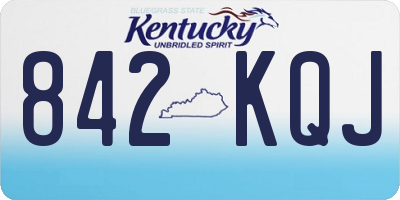 KY license plate 842KQJ