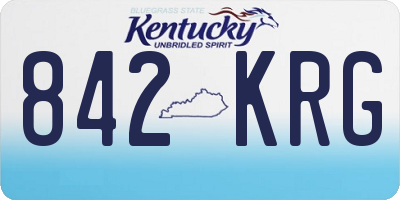 KY license plate 842KRG