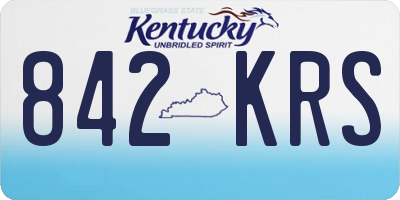 KY license plate 842KRS