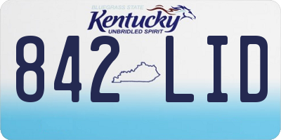 KY license plate 842LID