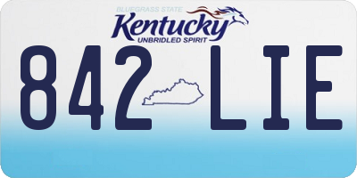 KY license plate 842LIE