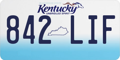 KY license plate 842LIF