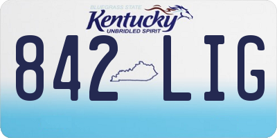 KY license plate 842LIG