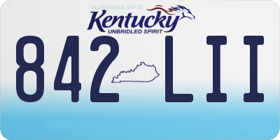 KY license plate 842LII