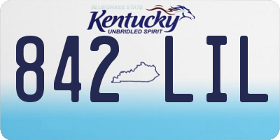 KY license plate 842LIL