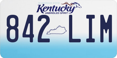 KY license plate 842LIM