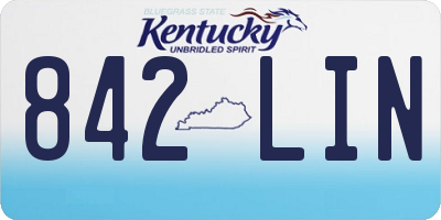 KY license plate 842LIN