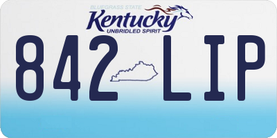 KY license plate 842LIP