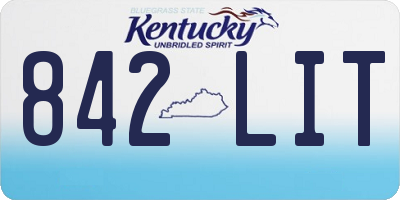 KY license plate 842LIT